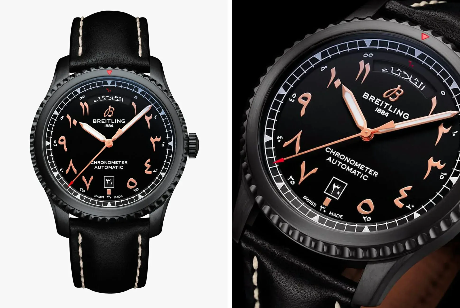 Confronto Breitling Aviator 8 Quadrante Nero